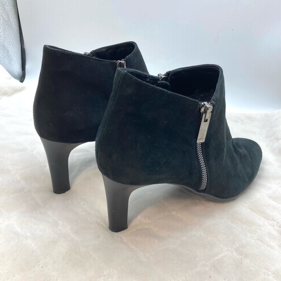 Aquatalia Dina Black Suede Booties - Picture 4 of 11